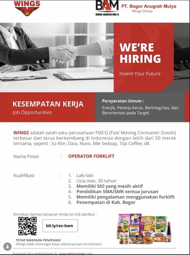 lowongan pekerjaan WINGS Group 2026